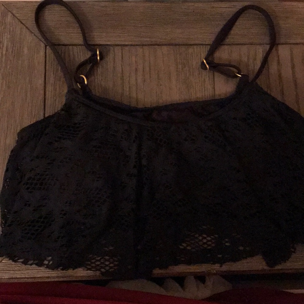Kenneth Cole Bralette Lace Flounce Bikini Swim Top